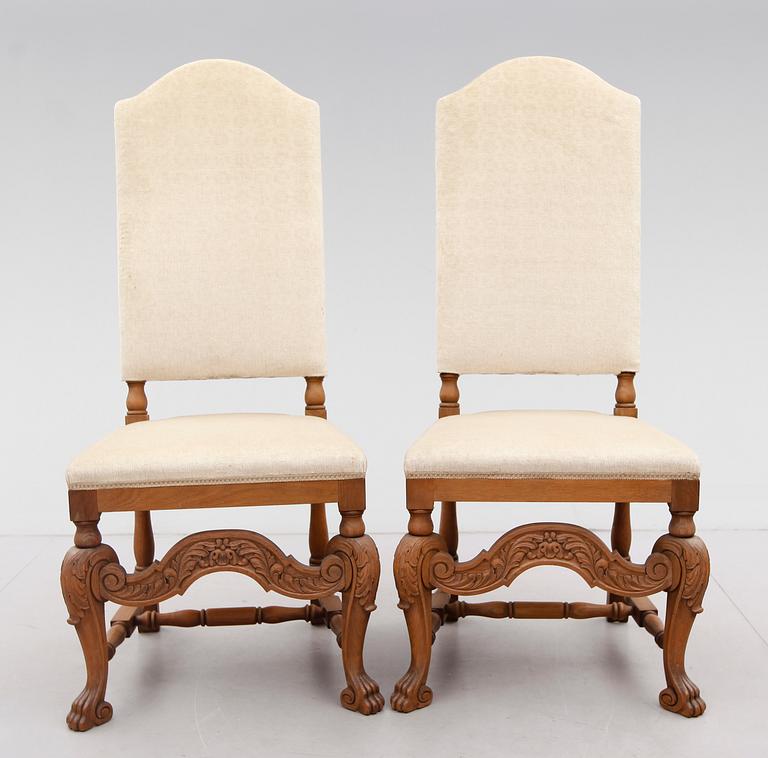 STOLAR, 4 st, barockstil, 1900-talets mitt.