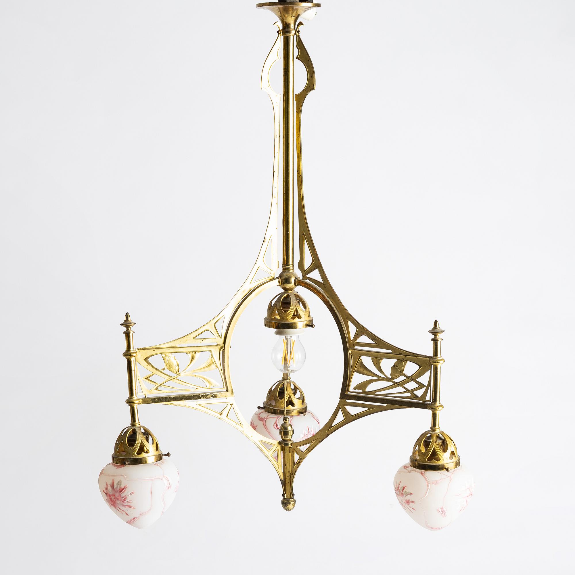 A ceiling lamp, Jugend, early 20th century.