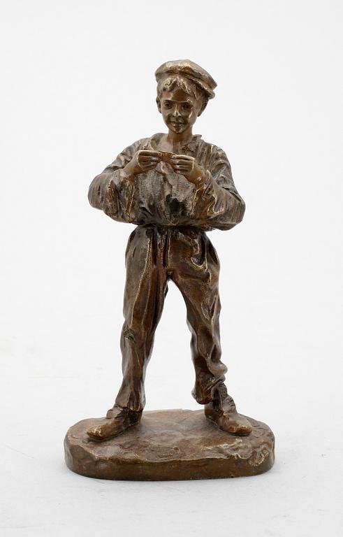 OKÄND KONSTNÄR, skulptur, brons, otydl sign i godset. 1900-tal.