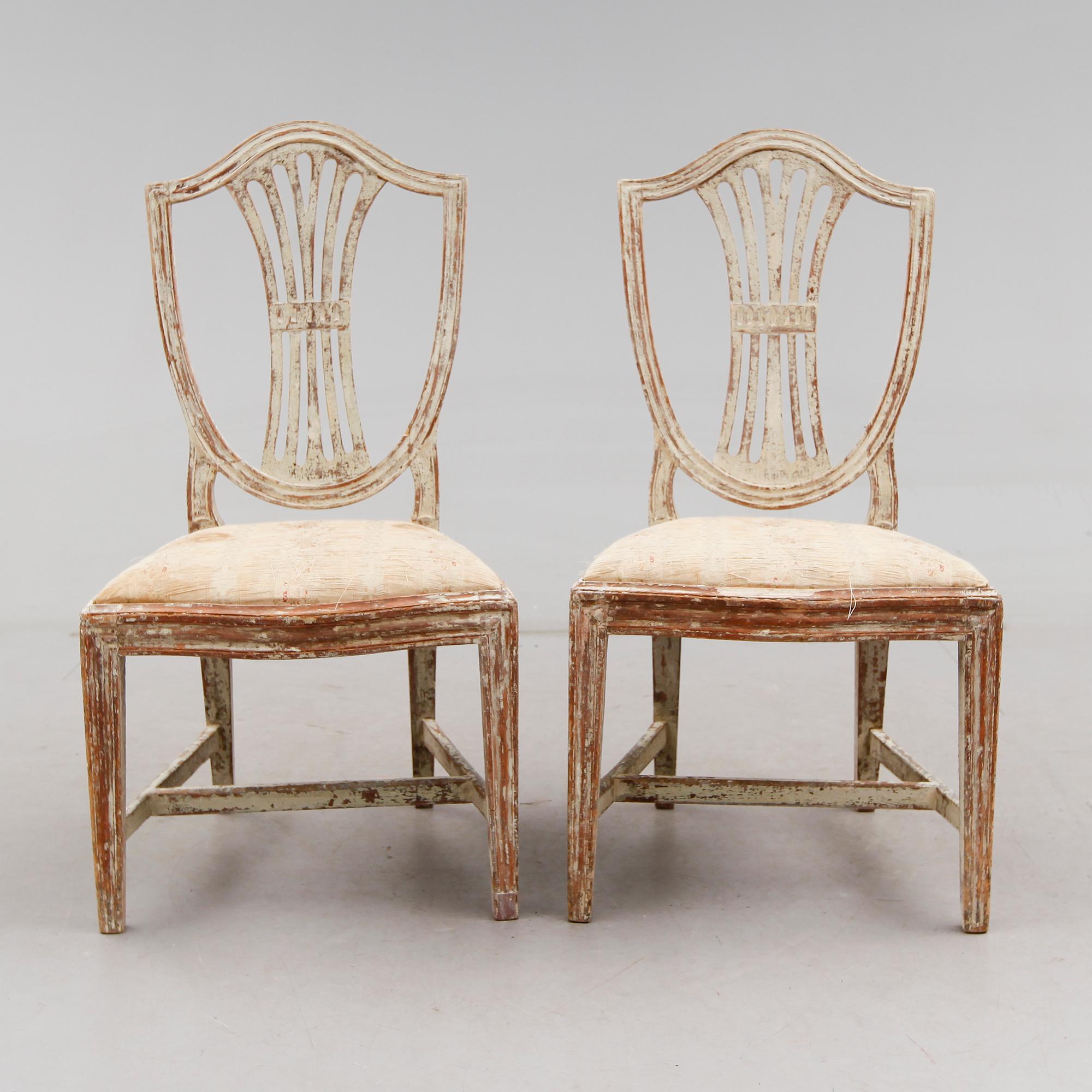 STOLAR, 1 par, sengustavianska, omkring år 1800.