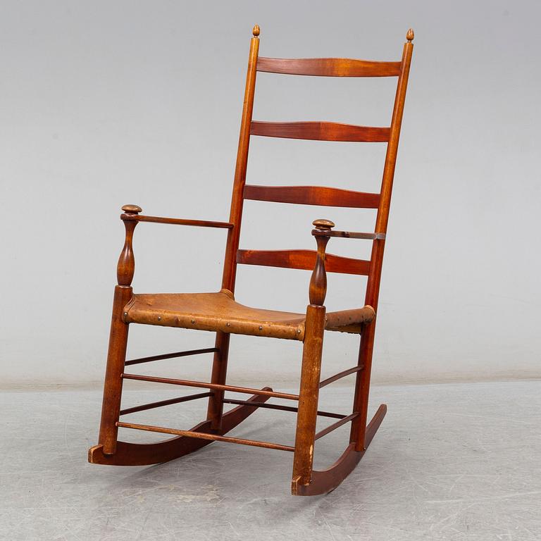 An early 20th century rocking chair.