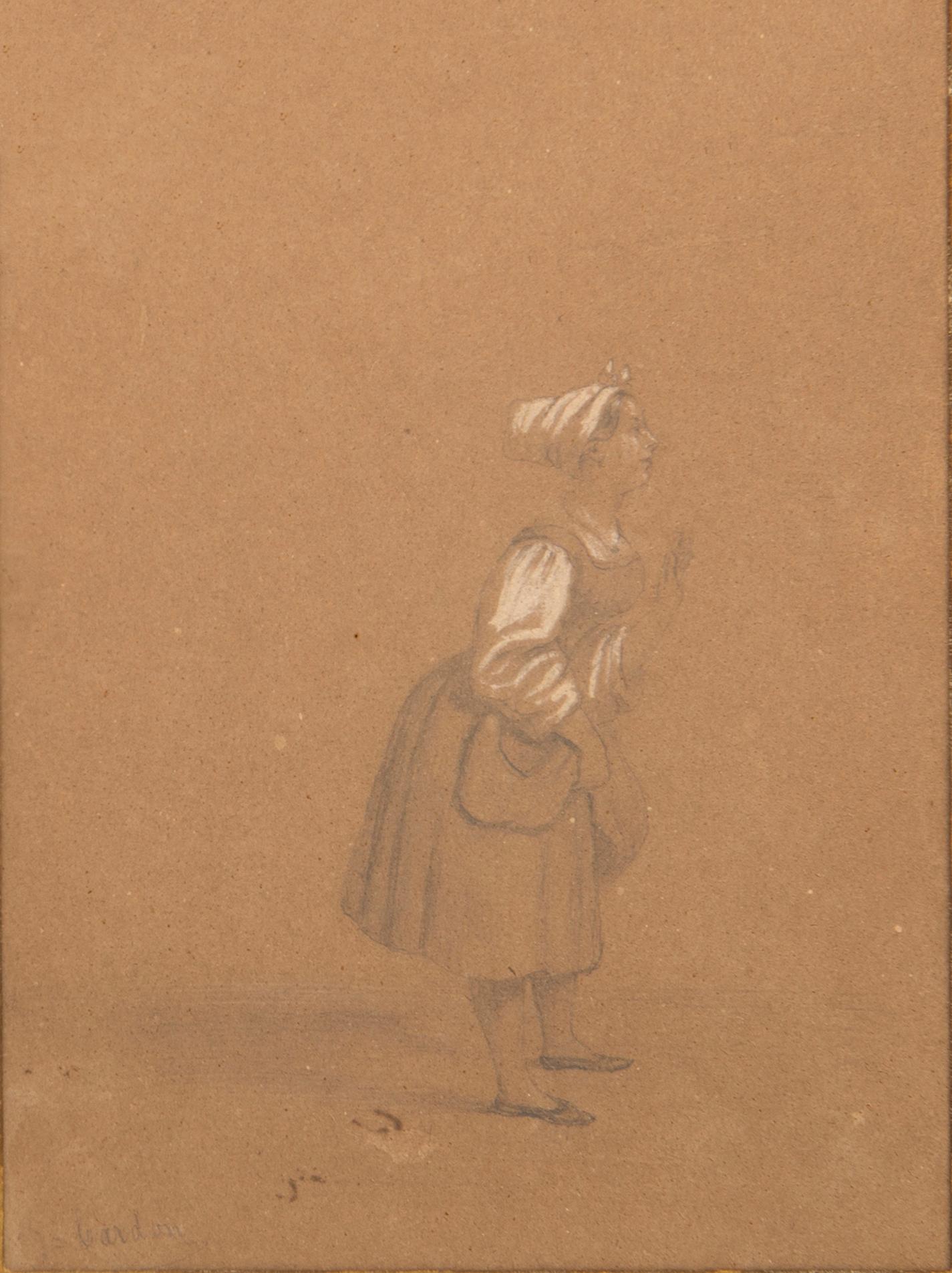 Johan Cardon,  drweing signed.