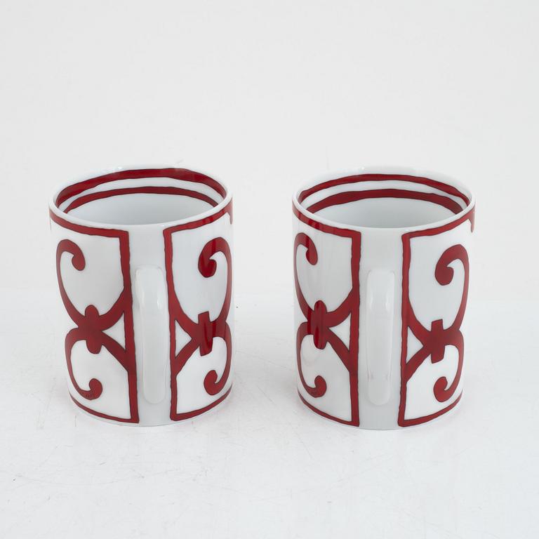 Hermès, mugs, a pair, "Balcon du Guadalquivir".
