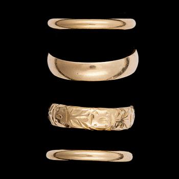 PARTI SMYCKEN, 9 delar, 18k guld. 1900-tal. Totalvikt 51,8g.