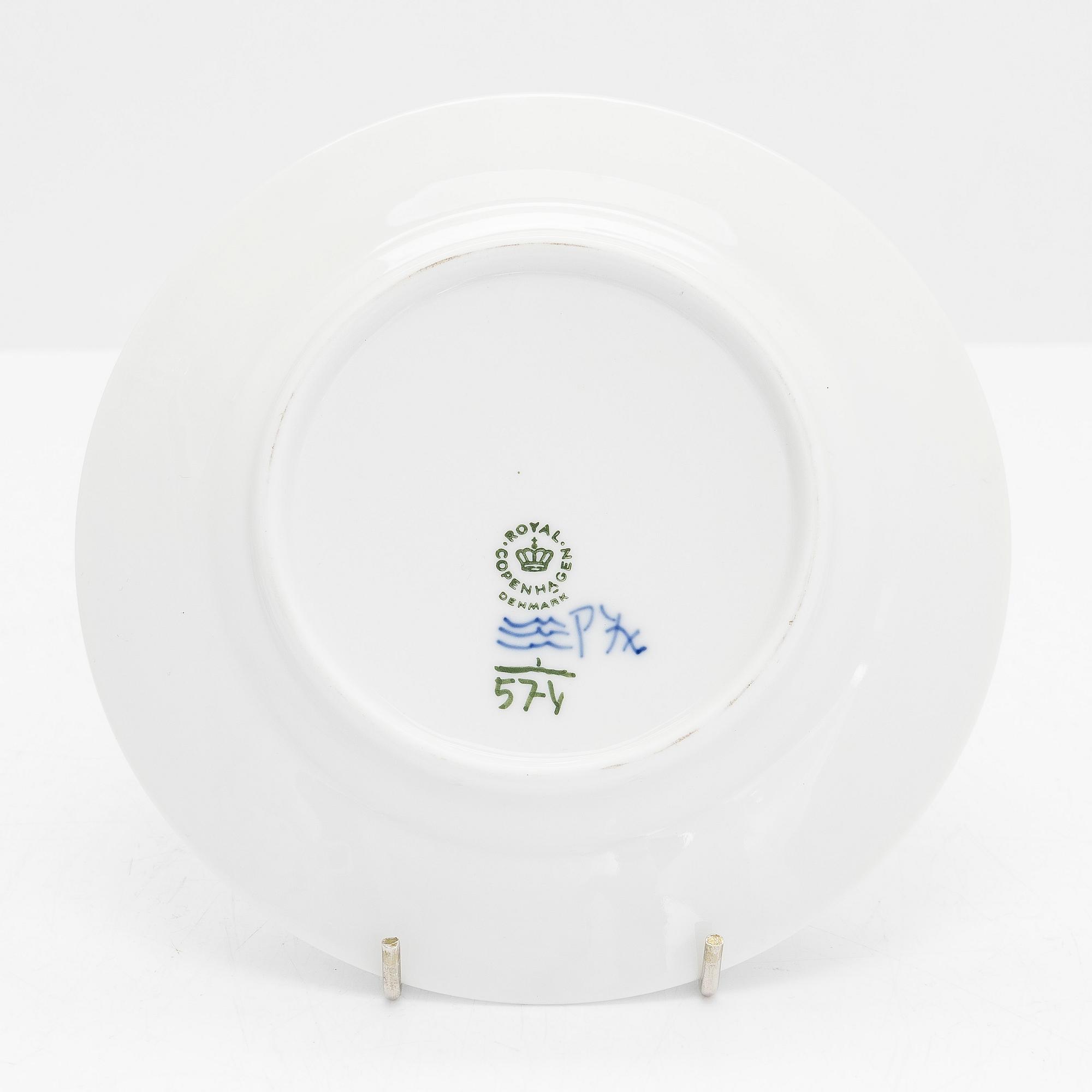 Royal Copenhagen, teservis, porslin, 11 delar "Musselmalet".