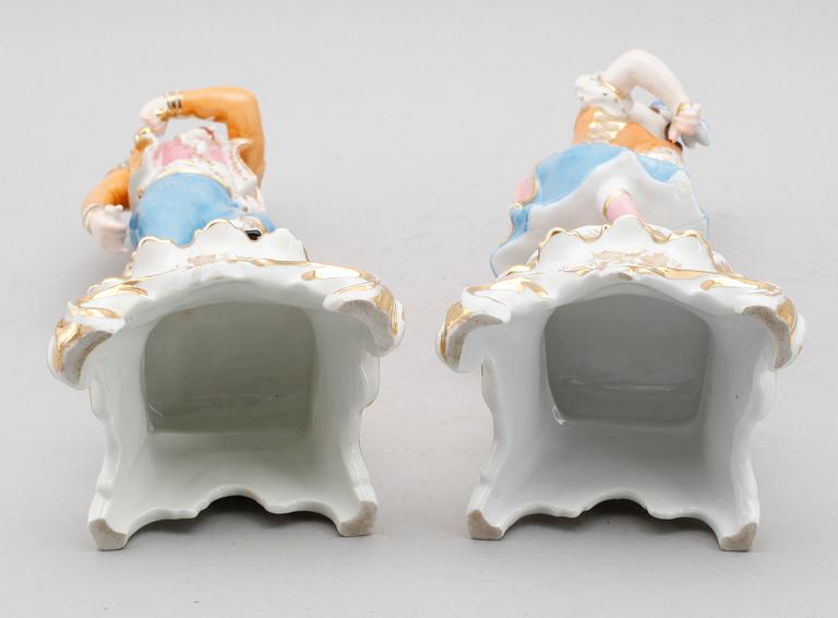FIGURER, 1 par, porslin, 1800-talets andra hälft.