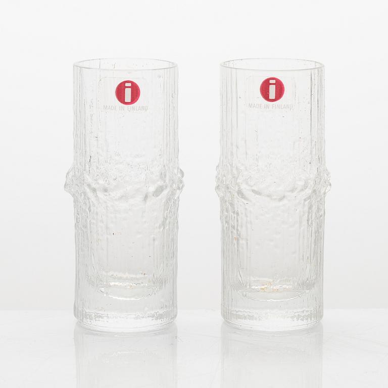 Tapio Wirkkala,  a set of  six 'Niva' snaps glasses, Iittala. Original wooden box.