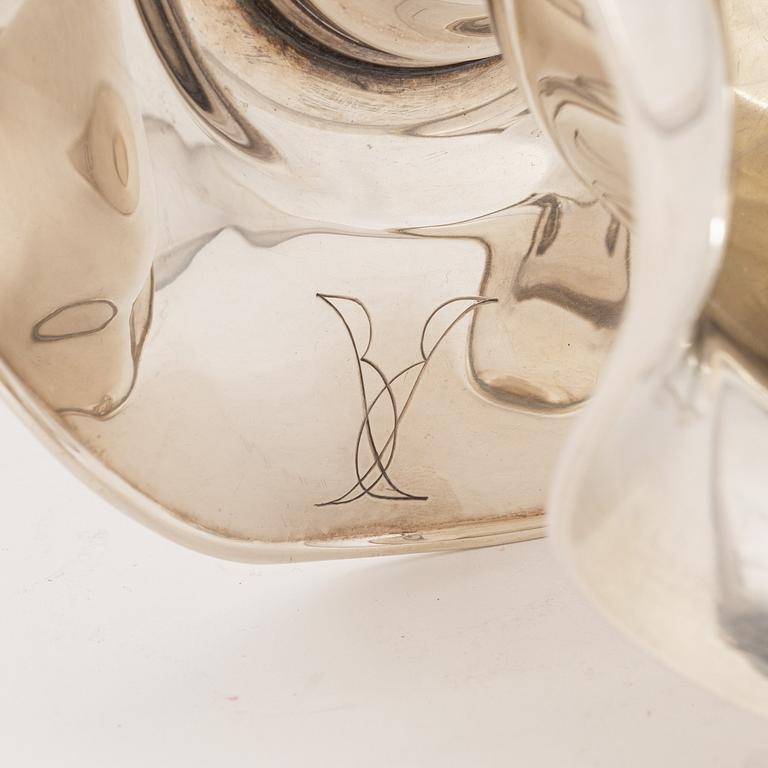 CG Hallberg, såsskål, silver, Stockholm 1935.