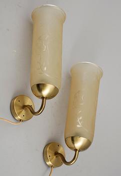 BO NOTINI, lampetter, ett par, Glössner & Co, Stockholm 1940-50-tal.