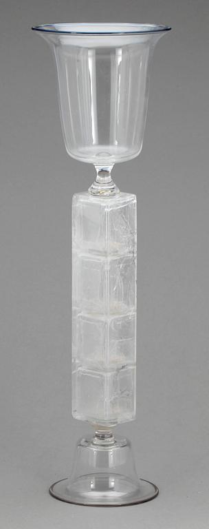SKULPTUR, glas, Björn Stern, signerad, daterad -90.