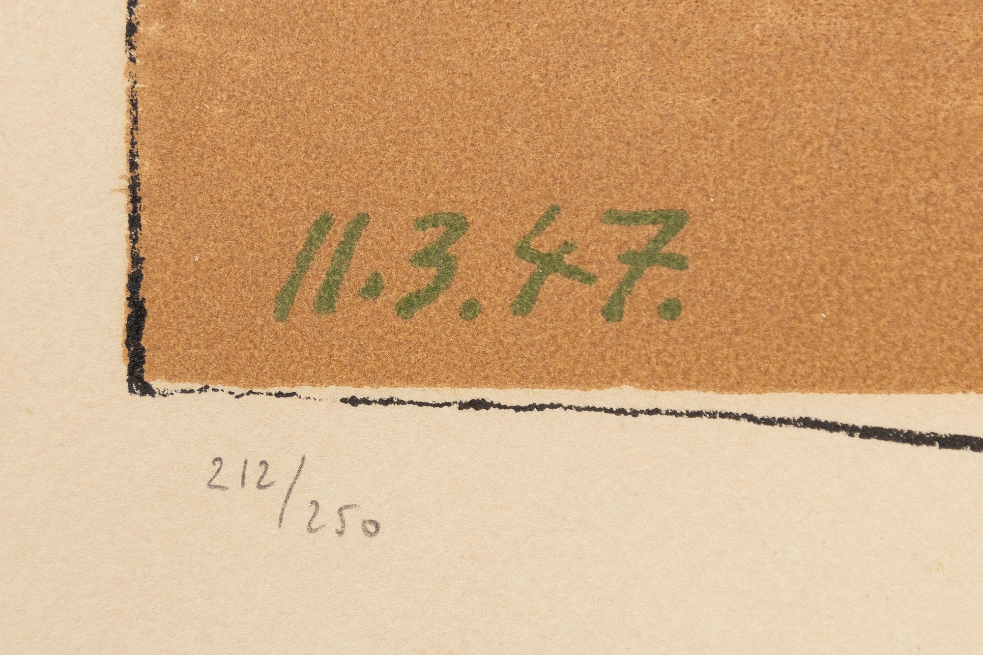 Pablo Picasso, "Composition en Trois Couleurs", from "Dans l'Atelier de Picasso".