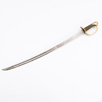 A French Cavalry Sabre, model 1822, shortened model for use in the Finnish dragoon regiment.