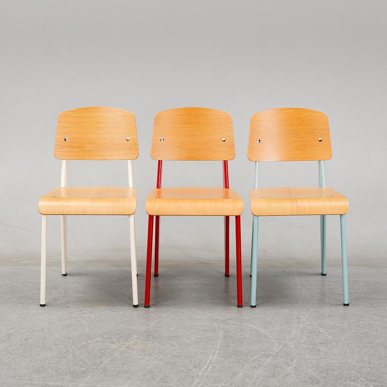 Seven 'Standard' chairs by Jean Prouvé, Prouvé Collection 2002, Vitra.