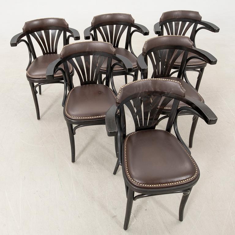 Armchairs 6 pcs model no 24 Thonet 21st century.