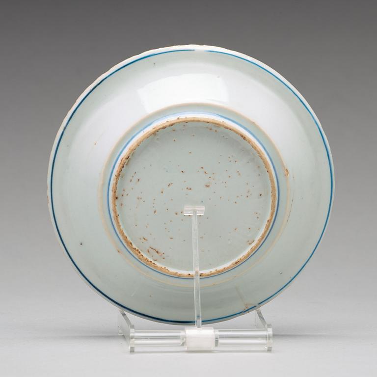 A set of five blue and white dishes, Ming dynasty, Tianqi/Chongzhen, 17th Century.