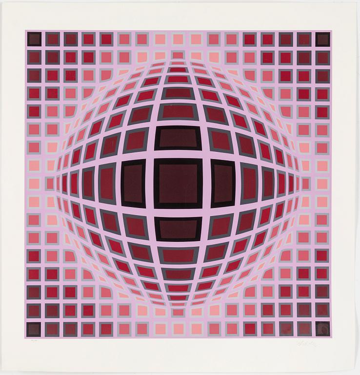 VICTOR VASARELY, silk screen, signed 173/250.