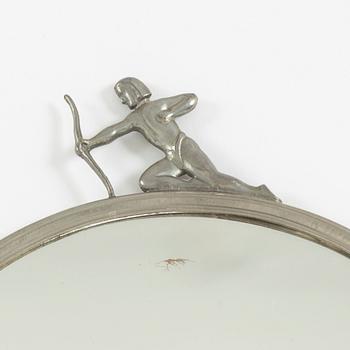 A Swedish grace mirror and a pair of wall sconces, 1930s.