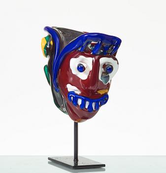 BENGT LINDSTRÖM, skulptur, "Janus", Berengo, Murano, Italien, 1980-tal, prototyp.