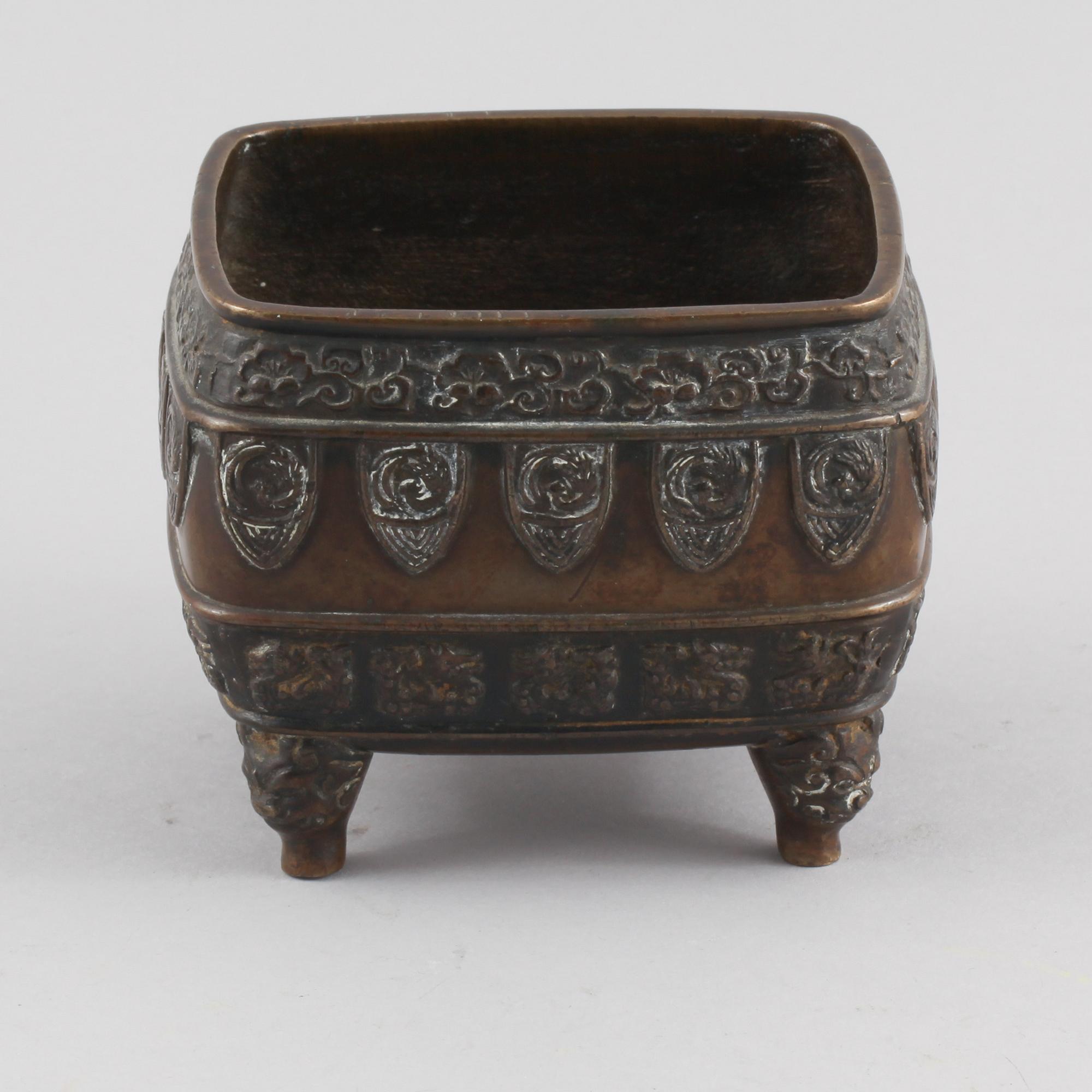 RÖKELSEKAR, brons, Kina, 1900-tal.