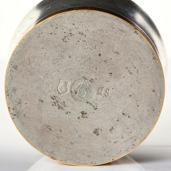 Nils Fougstedt, a lidded pewter bowl, Firma Svenskt Tenn, Stockholm, 1936.