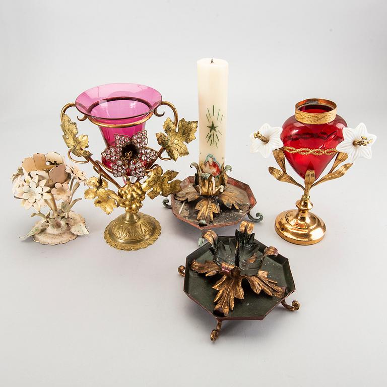 Ljusstakar, 5 st, Italien 1900-talets mitt.