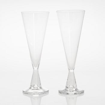 Tapio Wirkkala, A set of six 'Tiima' champagne glasses for Iittala, Finland. In production 1958-1973.