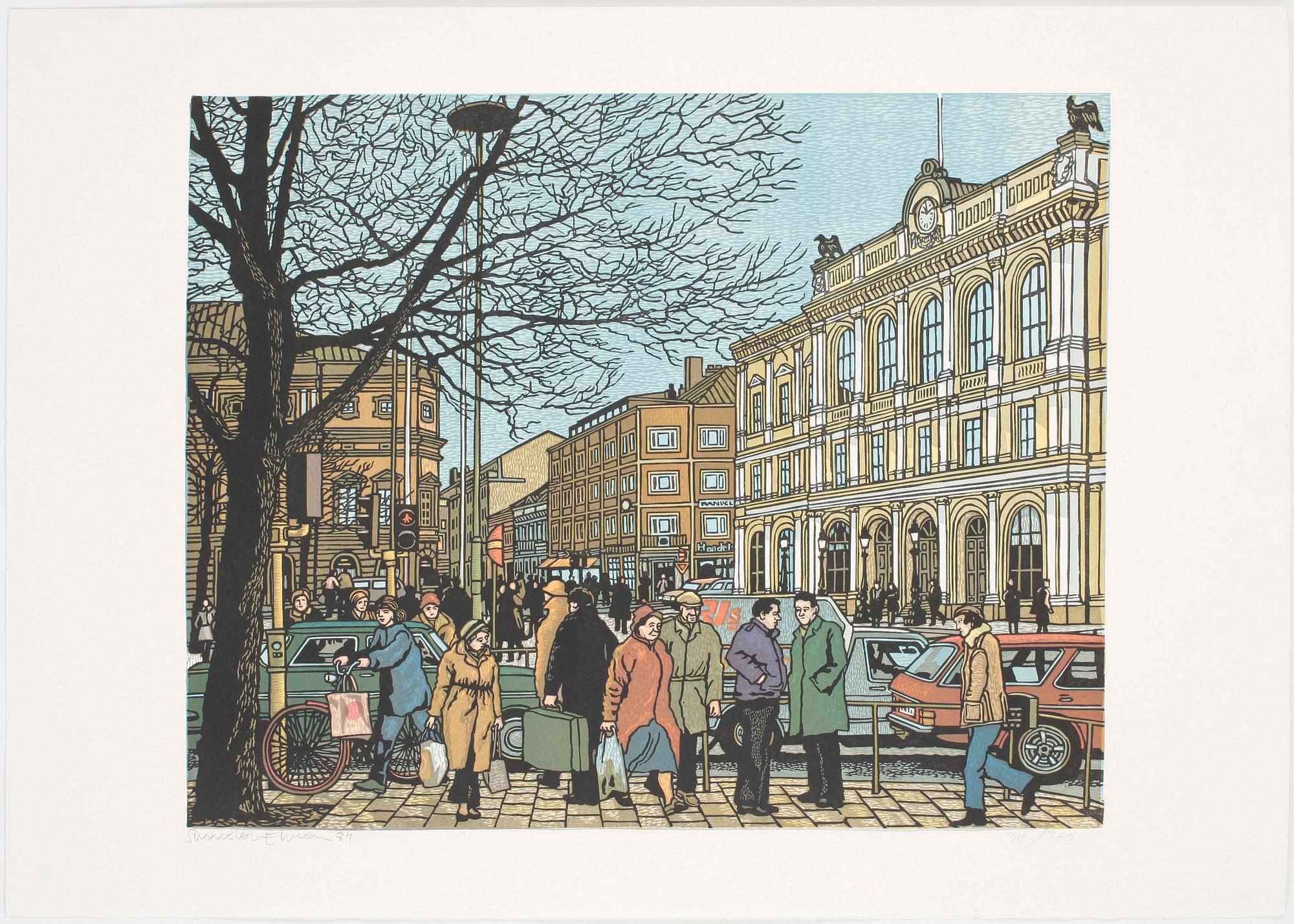 SVENOLOV EHRÉN, färglitografier 4 st. Signerade och olika daterade och numrerade.