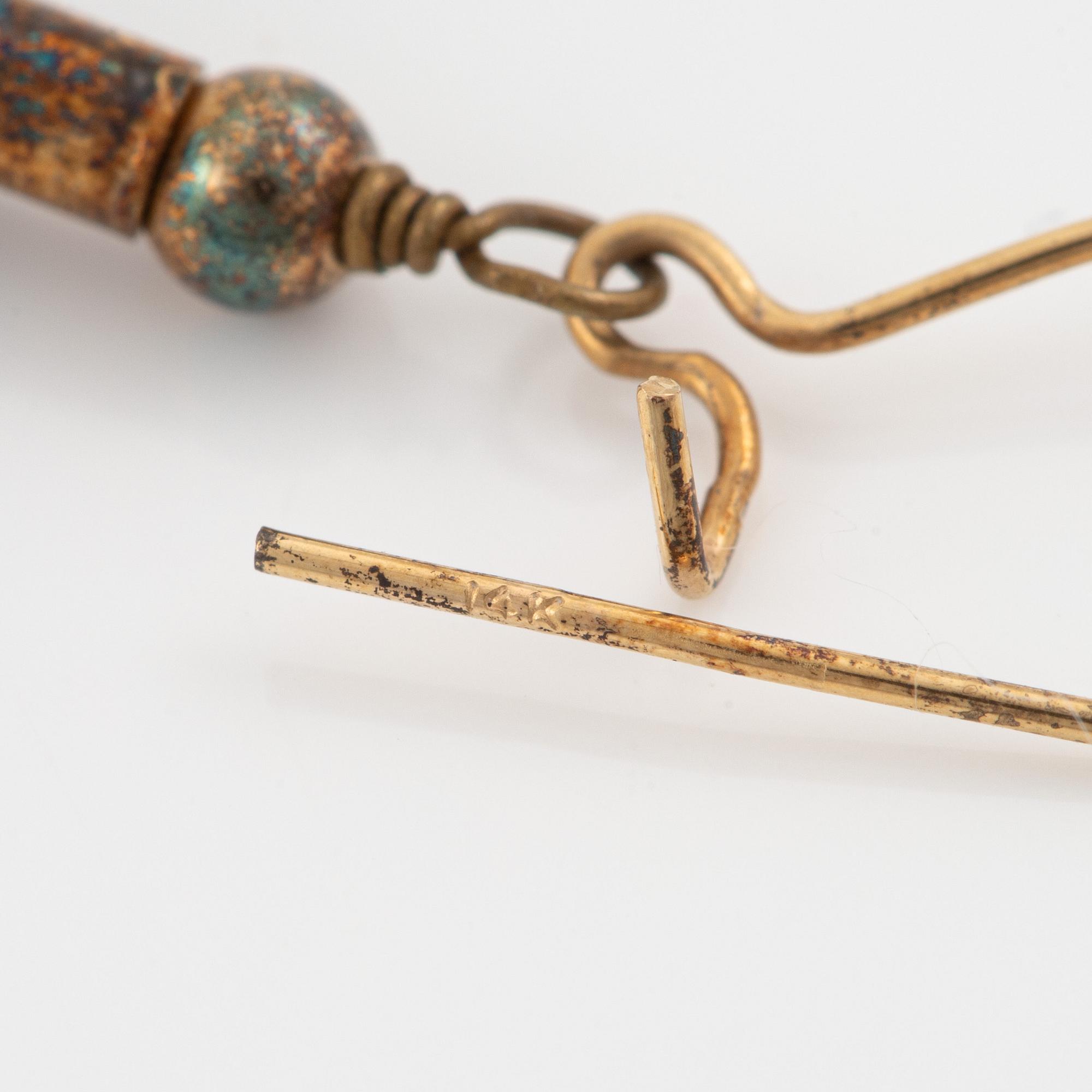 Collier och örhängen, set, Metropolitan Museum Art, förgyllt silver med ametister.