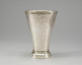 A Swedish silver beaker, makers mark by Simson Ryberg, Stockholm 1787.