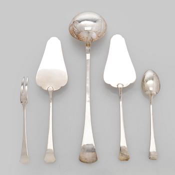 A 15-piece silver cutlery set, Sandrik, and ladle, Czechoslovakia 1929-1945.