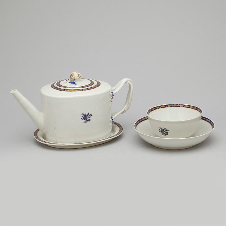SERVISDELAR, 7 delar, porslin, Kina, 1800-tal.