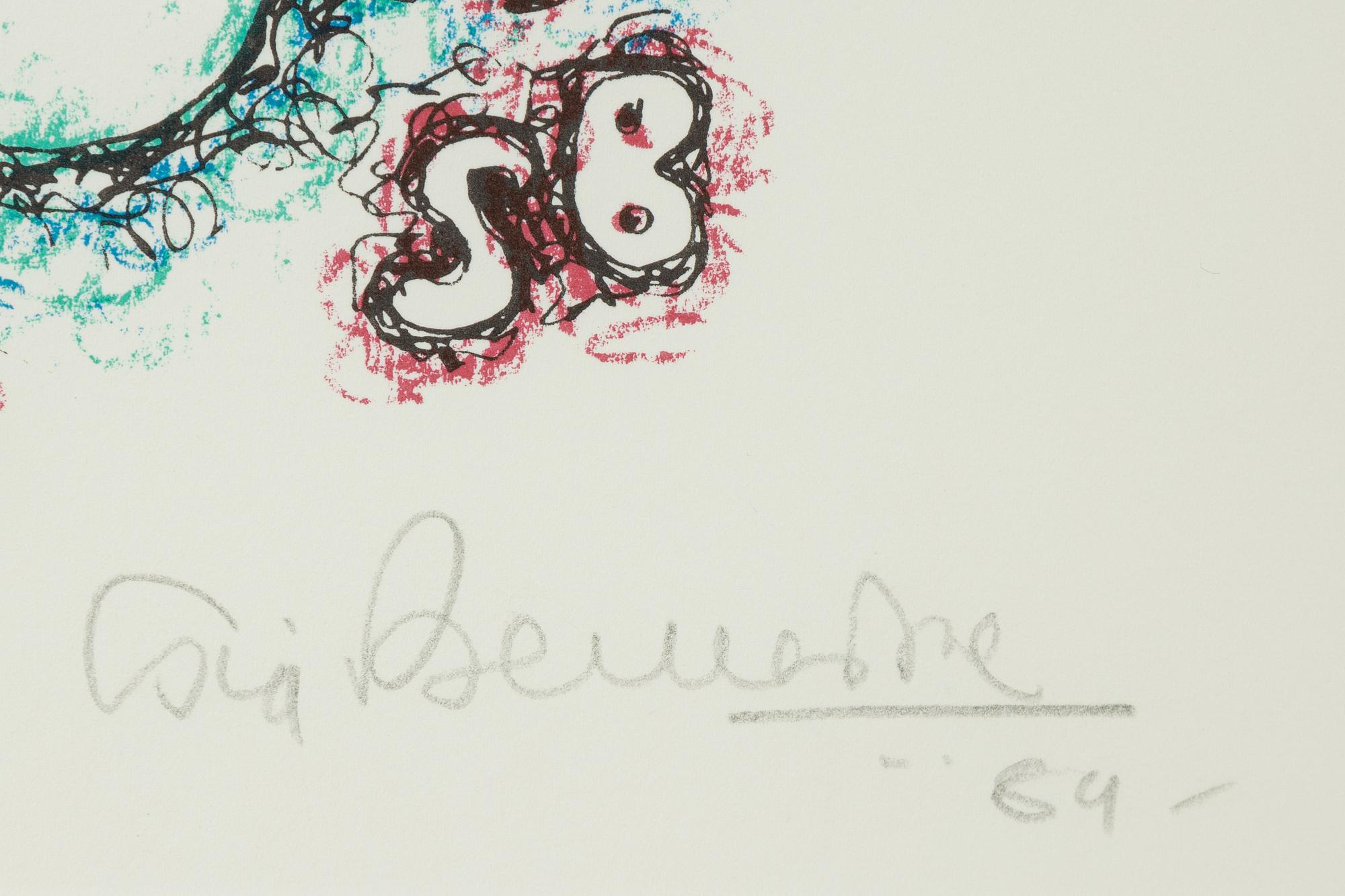 Sigvard Bernadotte, färglitografi, 1984, signerad 80/100.