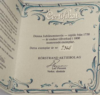 TERRIN, porslin, rokokostil, Rörstrand, 1976, numrerad 1346/2000.
