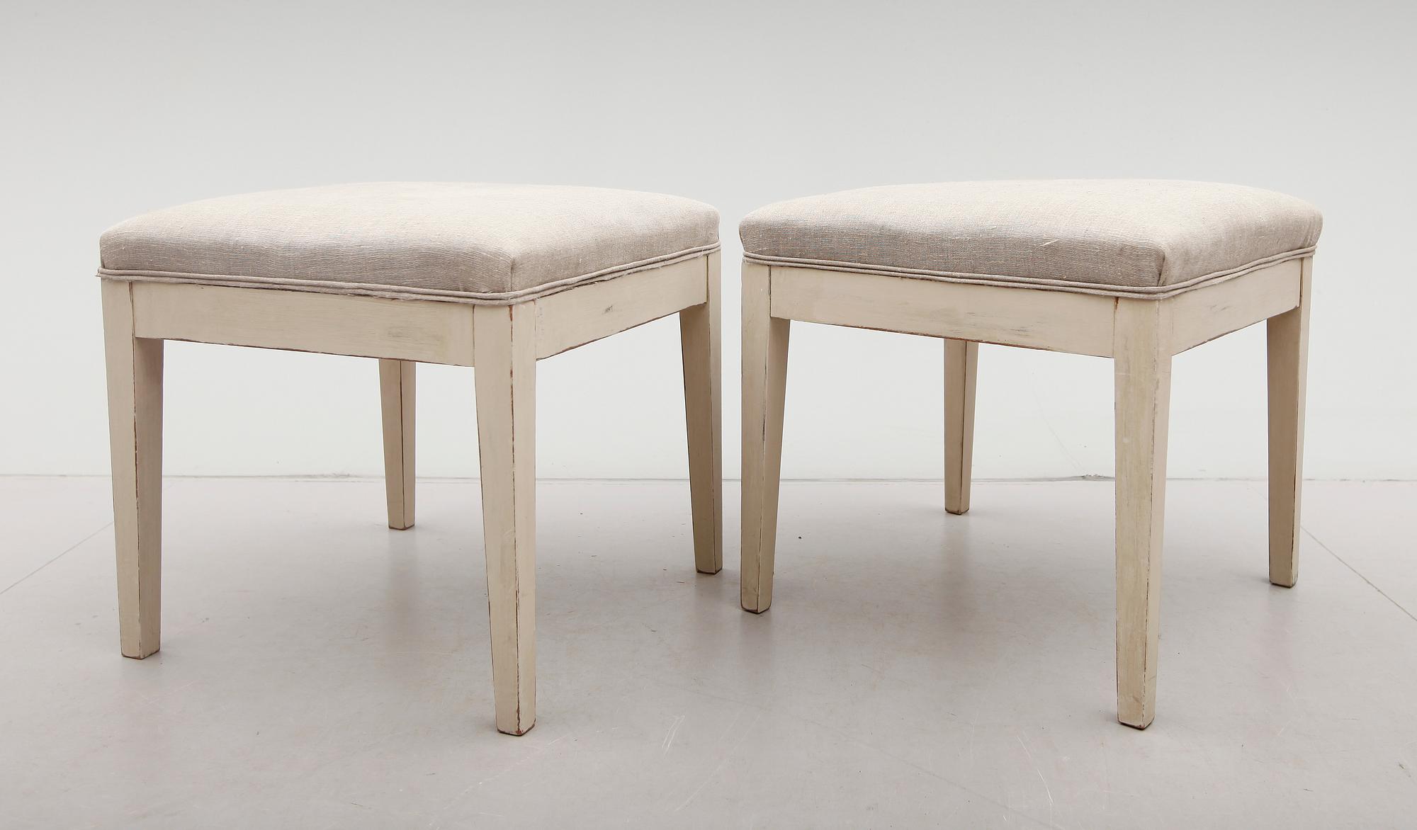 TABURETTER, 1 par, 1800-talets andra hälft.