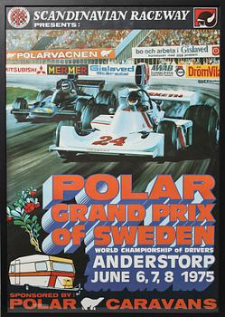 AFFISCHER, 2 st, Grand Prix 1975 resp 1979.