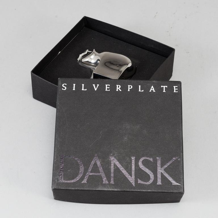 GUNNAR CYRÉN, three, silverplated zinc figurines, Danish Design.
