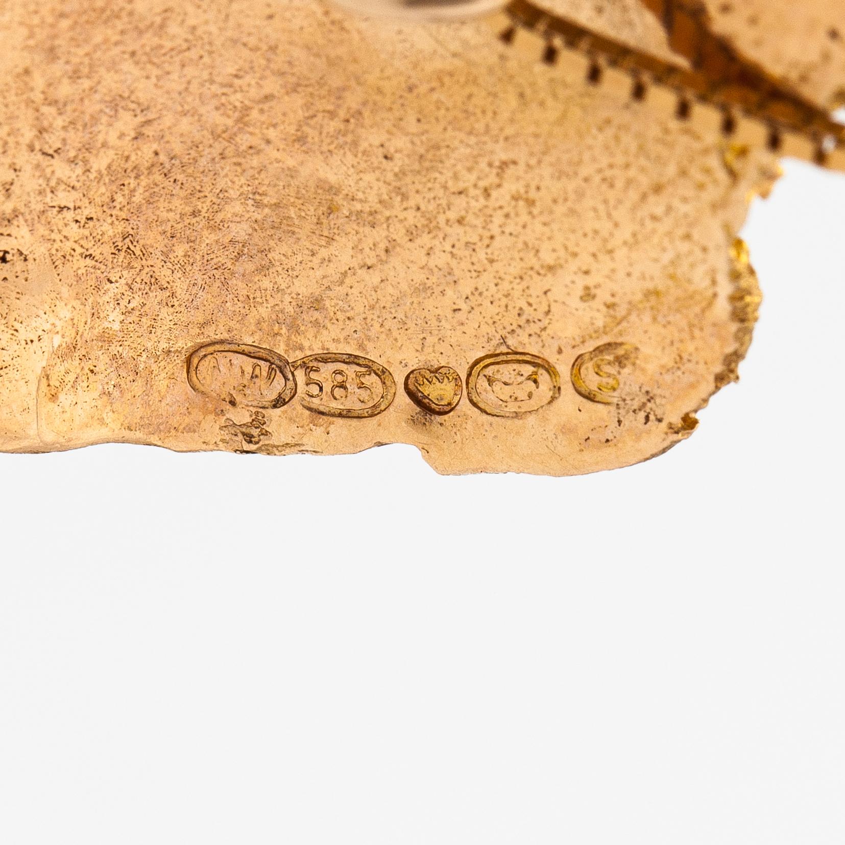 Helky Juvonen, A 14K gold necklace. Westerback, Helsinki 1971.