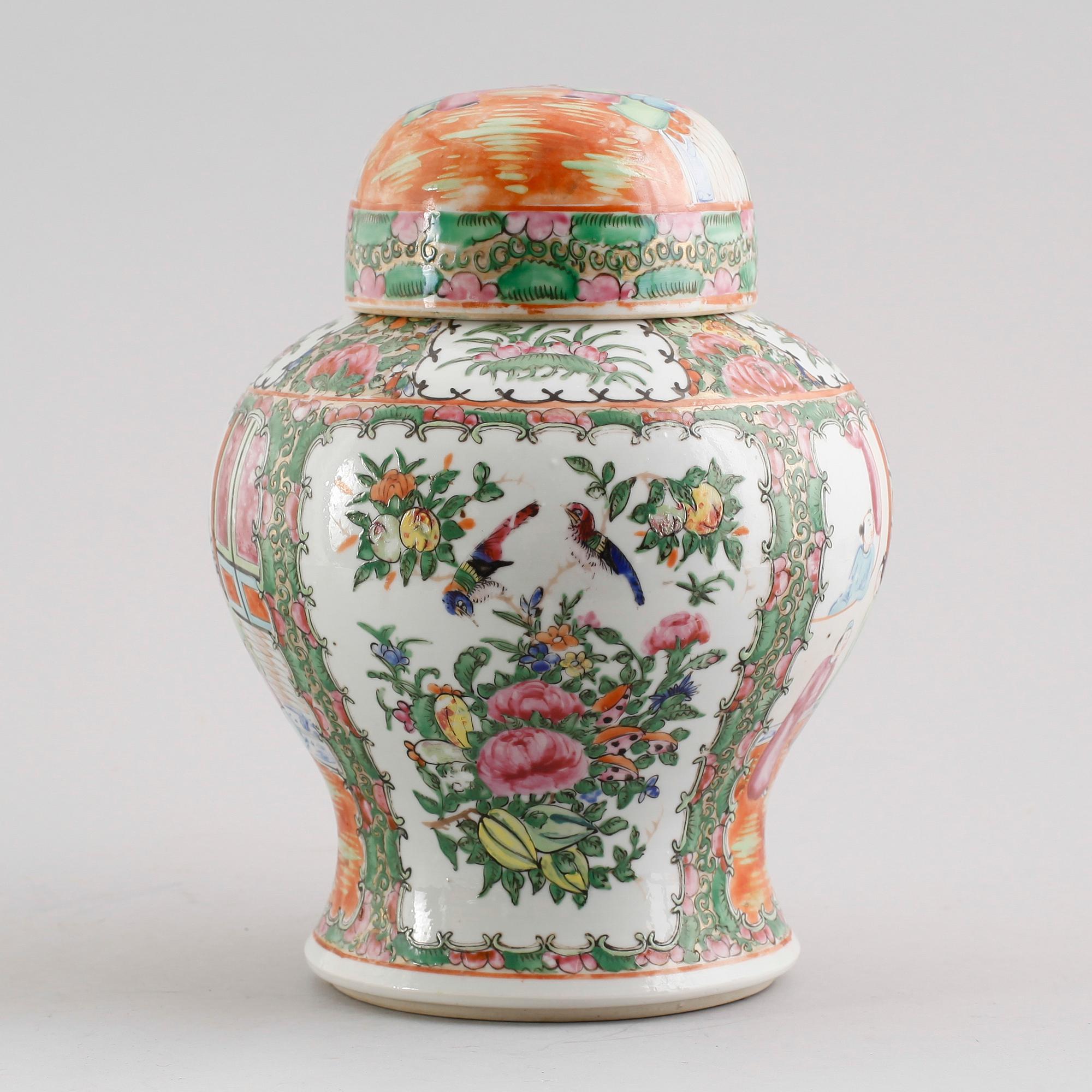 LOCKURNA, porslin, Kina, Kanton, 1800-talets mitt.