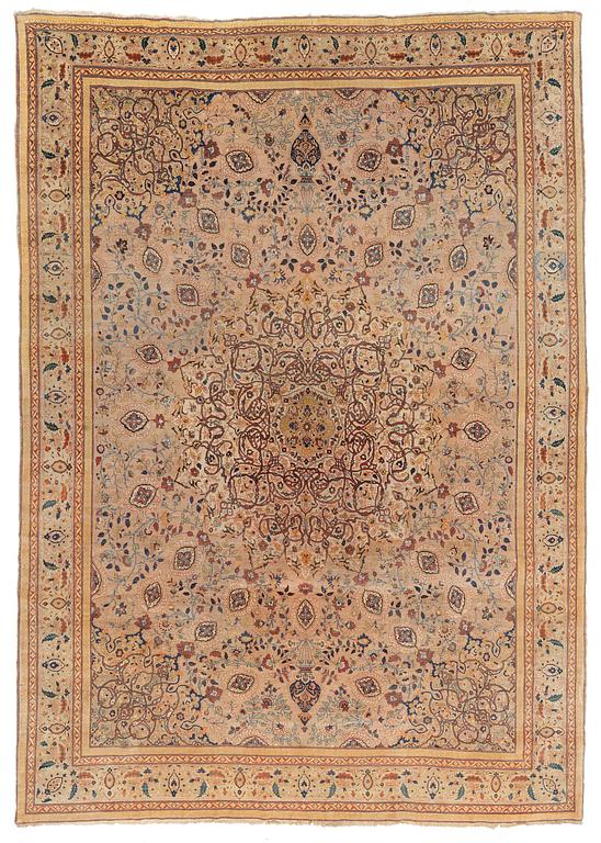 An antique 'Haj Jalili' Tabriz carpet, Northwest Persia, c. 430x310 cm.