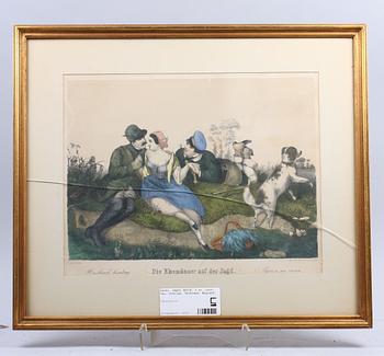 PARTI TRYCK, 6 st, 1800-tal, Sverige, Tyskland, England.