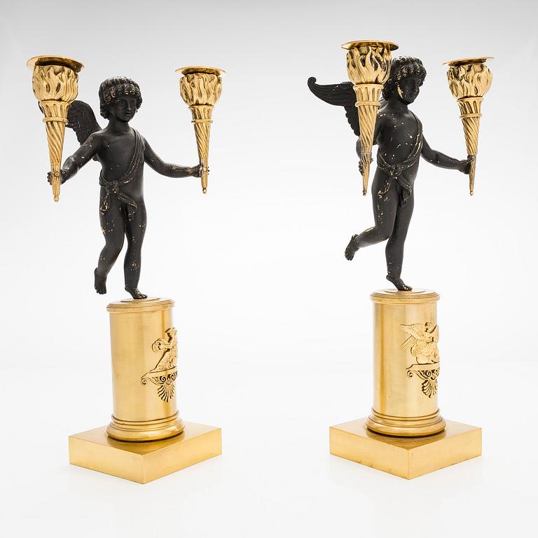 A pair of early 20th-century candelabras.