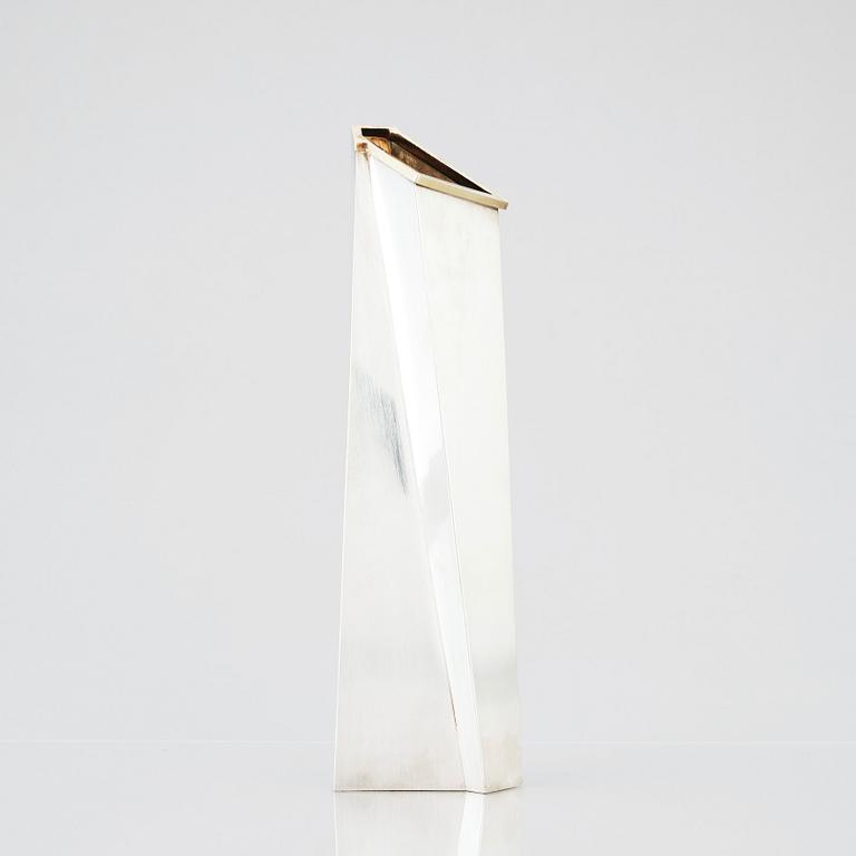 Rolf Lindståhl, a sterling silver vase, Stockholm 1996.