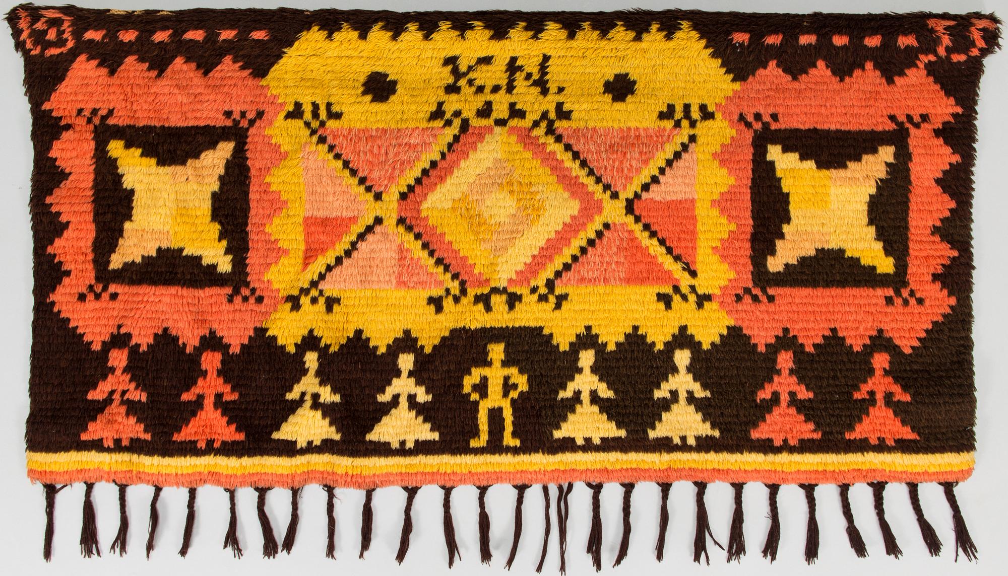 Ilona Jalava, a ryijy rug for Neovius. Circa 70 x 140 cm.