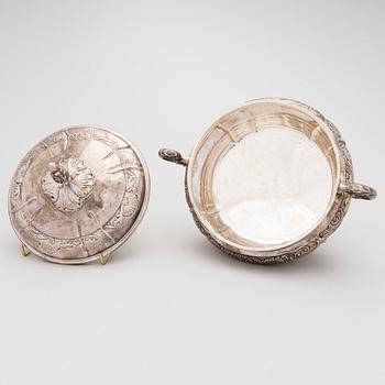 SILVERSKÅL MED LOCK, svenska importstämplar, GABF.