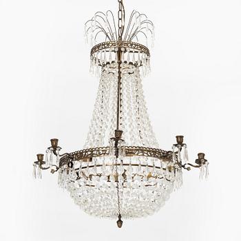 An Empire style chendelier, mid/secnd half of the 20th century.