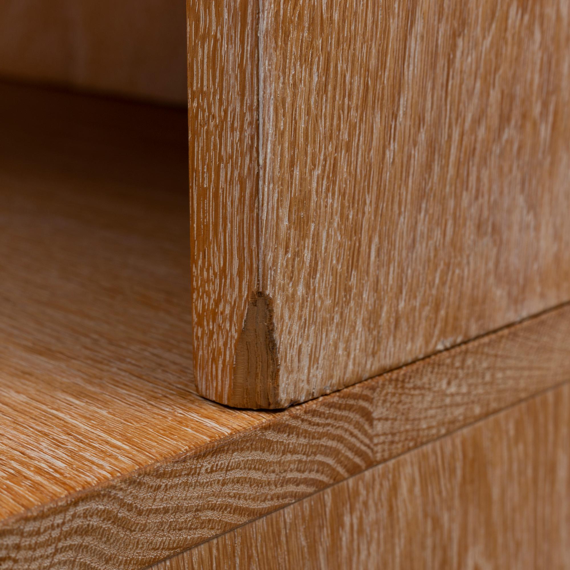An oak book case with a cabinet, second half of the 20th Century.