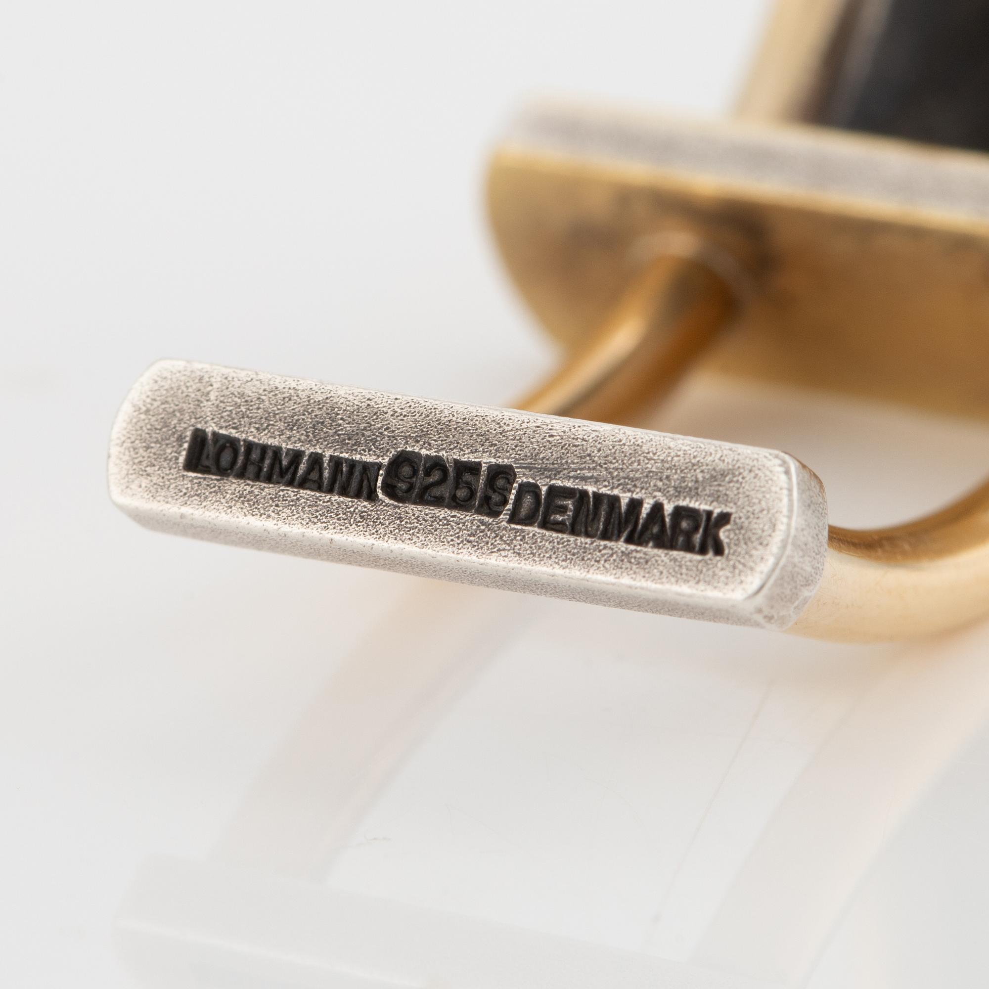 Bangle, Jan Lohmann, sterling silver and gilded, Denmark.