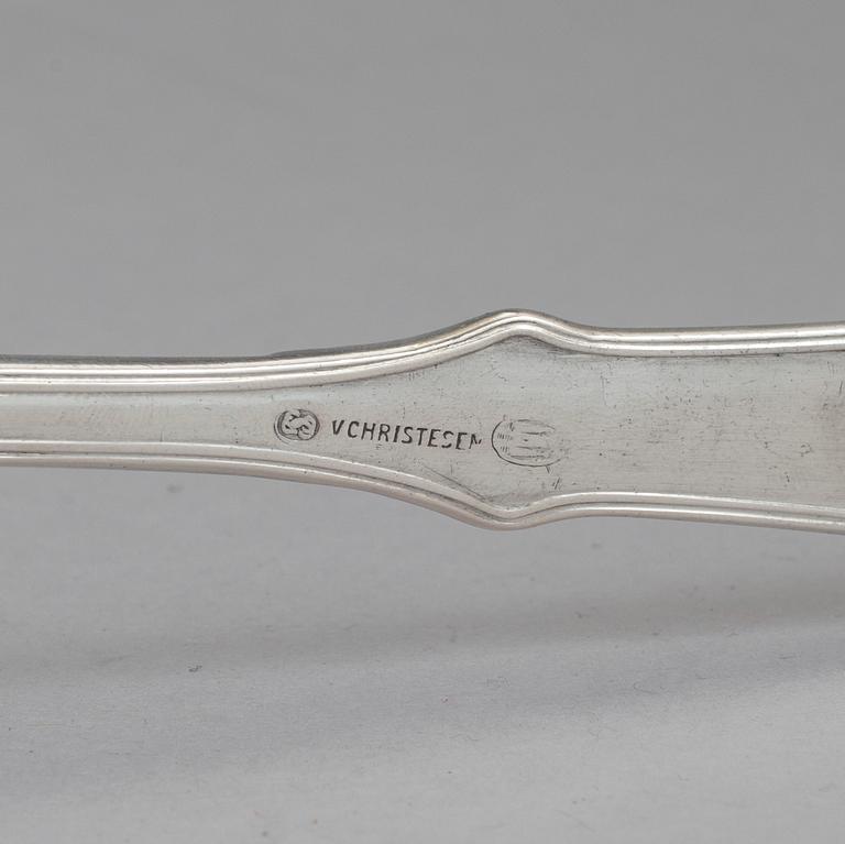 RAGUSKED, silver, V Christesen, Köpenhamn, otydlig årtalsbeteckning, ca år 1900. Tot vikt 82 gram.