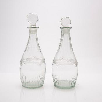 Decanters, a pair, 19th century.