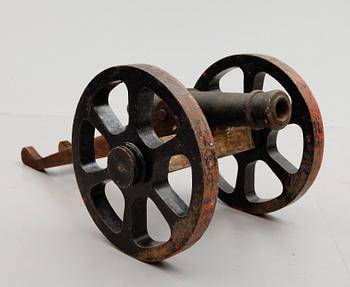 SALUTKANON, gjutjärn, 1800-/1900-tal.